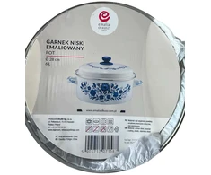 Žemas emaliuotas puodas su dangčiu, 28cm, 6l, EMALIA OLKUSZ