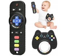 Zgeer SILICONE TEETHER NUOTOLINIS TELEVIZORIAUS PADĖTIS VALDIKLIS JAUTIMO DANTYS 2 Vnt.