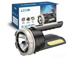 Bikuvalt 2x3W LED įkraunamas žibintuvėlis X-MPR 5 LED2B, juodas, 6000K