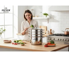 Zilner Garinimo puodas 24 cm garintuvas 5 elementų ZL-9710