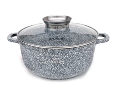 Zilner MARMURINIS KERAMINIS PUODAS 20cm INDUKCINĖS Dujos 2,3l 7072