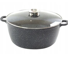 Zilner Mažas granitinis puodas, keptuvė + dangtis su alyvuogių aliejumi 16 cm. 1.3