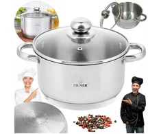 Zilner MAŽAS nerūdijančio plieno PUODAS SU DANČIU INDUKCINIŲ DUJŲ PUODAS 16cm 1,8L