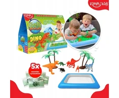 ZIMPLI KIDS GELLA KURIMO RINKINYS SU FIGURĖLĖMIS IR DINO PAdėklu 3+