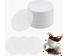 Ziyao 600 VNT APVALUS POPIERINIS FILTRAS, Baltas 64mm, AUKŠTOS KOKYBĖS ESPRESO KAVA