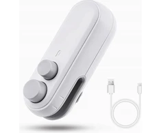 Ziyao MINI 2IN1 NEŠIOJAMASIS Plėvelės sandariklis, Baltas SU USB PEILIU