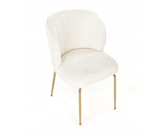ZOLA Bouclé kėdė Creamy Gold – šiluma ir stilinga elegancija