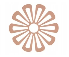 Zone Denmark Daisy 16 cm rožinis silikoninis stovas karštiems virtuvės reikmenims, antipolis
