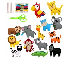 Zoo Felt gyvūnų siuvimo rinkiniai CREATIVE FELT UNICORNS SET
