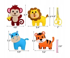 Zoo Felt gyvūnų siuvimo rinkiniai CREATIVE FELT UNICORNS SET