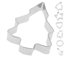 Zs Sausainių formelės plieninė Kalėdos 7,5 cm 6 vnt.