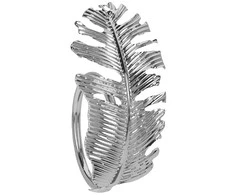 Zs Servetėlių žiedai metalinė sidabrinė lapija 4,5 cm 4 vnt.