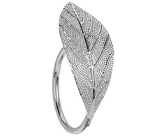Zs Servetėlių žiedai metalinė sidabrinė lapija 4,5 cm 4 vnt.