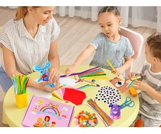 Zutto Meninis kūrybinis meno rinkinys vaikams 1200 Elements Priedai