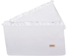 Zuzpol Ochraniacz do łóżeczka 210 cm do łóżeczka 140x70 balta FRILL