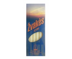 Žvakes baltos spalvos 31cm 12vnt