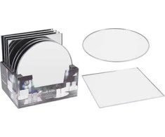 Žvakidė MIRROR PLATE, įvairių formų, sidabro sp., 15 cm