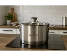 ZWIEGER PLIENINIS PUODAS SU Nelipniu dangteliu INDUKCINĖS DUJOS CALDO 28CM 7,4 L