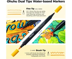ŽYMĖKLĖS 80 SPALVŲ 72 SIŲ DOUBLE TIP WATERCOLOR ARTIST RINKINYS