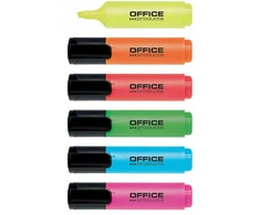 Žymekliai Office Products, 6 spalvų rinkinys