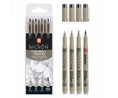 Žymekliai - Piešimas - Eskizas - Pigma Micron 05 - Sakura - Šaltai pilka - 4 dydžiai