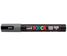 Žymeklis UNI Posca PC-5M, apvalus, 1.8 - 2.5 mm, tamsiai pilkas