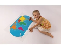 Zzuple Žemėlapis Świata Montessori - Podłogowa