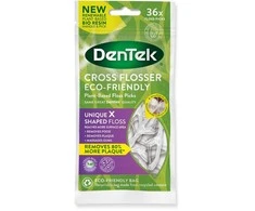 DenTek Eco Cross Flosser dantų siūlas, 36 vnt.