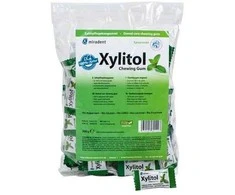 Miradent Xylitol kramtomosios gumos mėtų skonio 100 x 2 vnt.