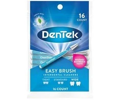 Dentek Easy Wide tarpdančių šepetėliai su pipirmėčių skoniu 16 vnt.