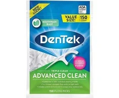 Dentek Triple Clean tarpdančių siūlas su pipirmėtės skoniu 150 vnt