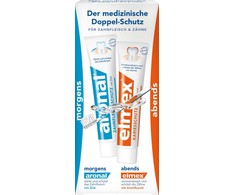 Dantų šepetėlis Elmex Aronal dantų pastų rinkinys (2 x 75 ml)