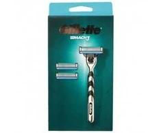 Gillette Mach3 skustuvas su 2 pakaitinėmis galvutėmis