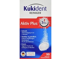 Protezų valymo tabletės, 99 vnt. KUKIDENT Active Plus