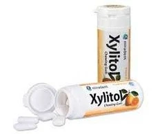 Miradent XYLITOL becukrė kramtomoji guma su ksilitoliu vaisių skonio, 30 vnt.