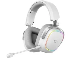 Ausinės su mikrofonu Rampage RETSU Baltos/Pilkos Belaidės 2.4G Bluetooth