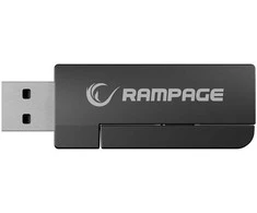 Ausinės su mikrofonu Rampage RETSU Juodos/Pilkos Belaidės 2.4G Bluetooth