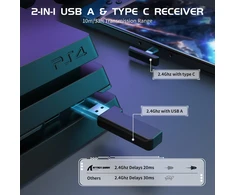 Bevielės žaidimų ausinės su mikrofonu Attack Shark L80 Juodas