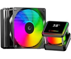 CPU aušintuvas RAMPAGE INFINITE V120 Juodas ARGB Intel LGA1700/AMD AM5 120mm liquid cooler CPU Fan