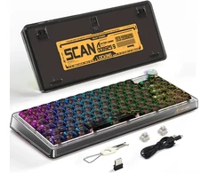 Mechaninė žaidimų kalviatūra Attack Shark K75 75% Juodas Transparent RGB BT5.0/2.4G/USB-C