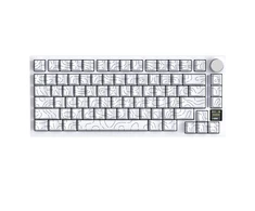 Mechaninė žaidimų klaviatūra Attack Shark X820 Ultra Baltas Contour line RGB LED TFT ekranas