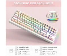 Mechaninė žaidimų klaviatūra Attack Shark M87 Rožinė Gradien 75% RGB
