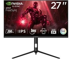 Monitorius Rampage GLACIER GL27R200Q 27'' 200Hz 1ms IPS QHD 2K AdaptiveSync RGB Pivot