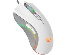 Pelė žaidimams Rampage SMX-R22 PhoenixIX V2. balta. 7 klavišų. RGB. 12800DPI