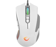 Pelė žaidimams Rampage SMX-R22 PhoenixIX V2. balta. 7 klavišų. RGB. 12800DPI
