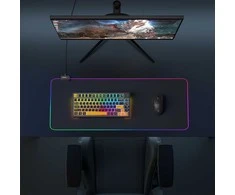 Rampage MP-22 juodas RGB LED žaidimų pelės kilimėlis. 300x800x3mm