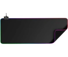 Rampage MP-22 juodas RGB LED žaidimų pelės kilimėlis. 300x800x3mm