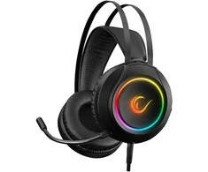 Rampage RM-K45 ORBIT-S juodos RGB LED 7.1 žaidimų ausinės su reguliuojamu mikrofonu