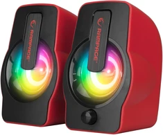 Kompiuterio kolonėlės RAMPAGE RMS-G7 FALSETTO 2.0 RGB USB žaidimų kolonėlės (raudona)