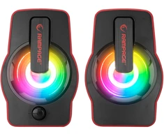 Kompiuterio kolonėlės RAMPAGE RMS-G7 FALSETTO 2.0 RGB USB žaidimų kolonėlės (raudona)